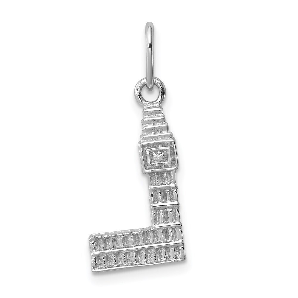 Kazi Luxury Sterling Silver Rhodium-plated Big Ben Charm